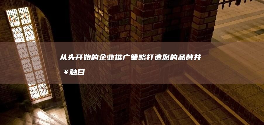 从头开始的企业推广策略：打造您的品牌并接触目标受众 (从头开始的企业家)